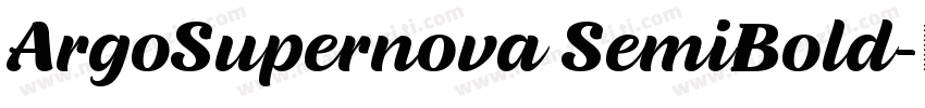 ArgoSupernova SemiBold字体转换